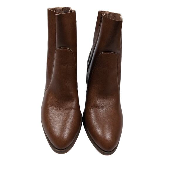 Faux Leather Booties Chestnut - Picture 4 of 9